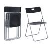 4Pcs Plastic Folding Chairs Comfortable Event Chairs Modern Party Chairs Lightweight Durable Foldable Chair for Home Office Outdoor Indoor, Black