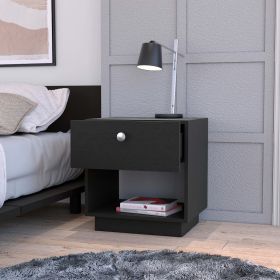 Ethan Black 1-Drawer Nightstand