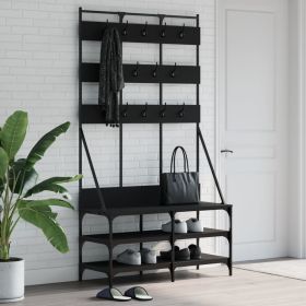 Clothes Rack with Shoe Storage Black 39.4"x15.7"x72.4"