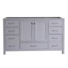 Bathroom Vanity Base Cabinet only, Single Bath Vanity in Gray, Bathroom Storage with Soft Close Doors and Drawers