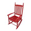 wooden porch rocker chair Red