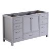 Bathroom Vanity Base Cabinet only, Single Bath Vanity in Gray, Bathroom Storage with Soft Close Doors and Drawers