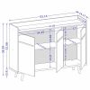 Manhattan Comfort Bradley 53.54 Buffet Stand with 4 Shelves in White