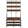 Clothes Rack with Shoe Storage Brown Oak 39.4"x15.7"x72.4"