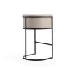 Manhattan Comfort Cosmopolitan 37.8 in. Cream and Black Metal Barstool