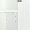 Over-The-Toilet Bathroom Cabinet with Shelf and Two Doors Space-Saving Storage;  Easy to Assemble;  White