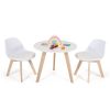 Modern Kids Activity Play Table and 2 Chairs Set with Beech Leg Cushion