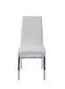 ACME Pervis Side Chair (Set-2) in White PU & Chrome 71107