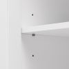 Storage Cabinet with Two Doors for Bathroom, Office, Adjustable Shelf, MDF Board, White