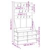 Clothes Rack with Shoe Storage Smoked Oak 39.4"x15.7"x72.4"