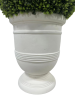 24" Ball Topiary in White Pot, Artificial Faux Plant for indoor and outdoor