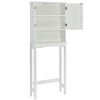 Over-The-Toilet Bathroom Cabinet with Shelf and Two Doors Space-Saving Storage;  Easy to Assemble;  White