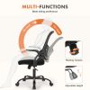 Sweetcrispy Office Mid Back Ergonomic Mesh Computer Desk Larger Seat Executive Height Adjustable Swivel Task Chair with Lumbar Support