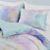 Watercolor Tie Dye Printed Comforter Set with Throw Pillow