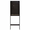 Modern Over The Toilet Space Saver Organization Wood Storage Cabinet for Home;  Bathroom - Espresso