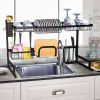 Over The Sink Dish Drying Rack Stainless Steel Kitchen Supplies Storage Shelf Multifunctional Tableware Drainer Organizer