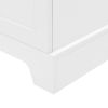 Storage Cabinet with Two Doors for Bathroom, Office, Adjustable Shelf, MDF Board, White