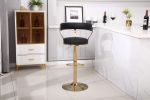 Bar Stools with Back and Footrest Counter Height Dining Chairs (1PCS/CTN)