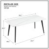 J3710 Porcelain Dining Table White 70"