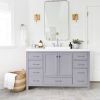 Bathroom Vanity Base Cabinet only, Single Bath Vanity in Gray, Bathroom Storage with Soft Close Doors and Drawers