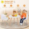 Modern Kids Activity Play Table and 2 Chairs Set with Beech Leg Cushion