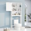 Home Over-The-Toilet Shelf Bathroom Storage Space Saver with Adjustable Shelf Collect Cabinet