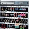 Large Storage Organizer with Frameless Free Standing Jewelry Mirror