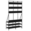 Clothes Rack with Shoe Storage Black 39.4"x15.7"x72.4"