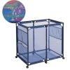 swimming pool ,Rolling Poolside Mesh Container for Toys â€“ Waterproof, UV Resistant Outdoor Organizer Box with Bonus Mesh Bag Pool Storage Bin/Blue