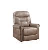 Classic Rolled Arm Power Lift-Chair Recliner - Heat, Adjustable Massage - Plush Seating, High-Grade Polyester Fabric