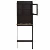 Modern Over The Toilet Space Saver Organization Wood Storage Cabinet for Home;  Bathroom - Espresso