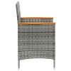 Patio Dining Chairs 2 pcs Poly Rattan Gray