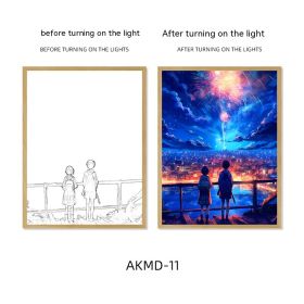 Couple Watch Fireworks Healing Lighting Painting Small Night Lamp Pendulum Painting (Option: AKMD 11-Large Style 1)