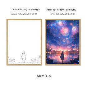 Couple Watch Fireworks Healing Lighting Painting Small Night Lamp Pendulum Painting (Option: AKMD6-Large Style 1)