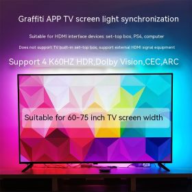 TV Sync Ambience Light Streamer Colorful Graffiti APP TV (Option: UK-Suitable For 60to75 Inch TV)