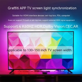 TV Sync Ambience Light Streamer Colorful Graffiti APP TV (Option: AU-Using Over 150 Inches)