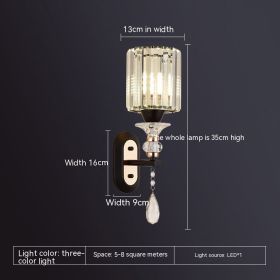 Eye Protection Wall Lamp Simple Modern Stair Aisle Living Room Wall Lamp (Option: Support Xiaoai-Single Head Black)