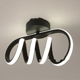 Clover LED Ceiling Lamp Nordic Living Room Modern Light Luxury Bedroom Light Warm Room Lamp (Option: Model B In Black-White Light 6500K)