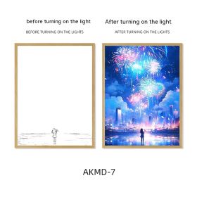 Couple Watch Fireworks Healing Lighting Painting Small Night Lamp Pendulum Painting (Option: AKMD7-Small Size Style 3)