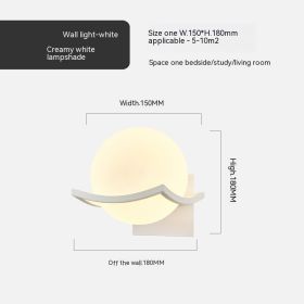 Simple Bedroom Bedside European Wall Lamp (Option: Milky White Cover-Without Bulb)