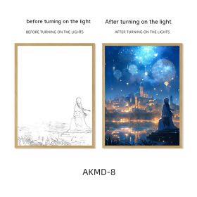 Couple Watch Fireworks Healing Lighting Painting Small Night Lamp Pendulum Painting (Option: AKMD8-Large Style 2)