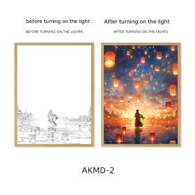 Couple Watch Fireworks Healing Lighting Painting Small Night Lamp Pendulum Painting (Option: AKMD2-Small Size Style 2)