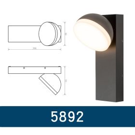 Courtyard Decoration Balcony Exterior Wall Outdoor Lighting Lamp (Option: Plane Without Induction)