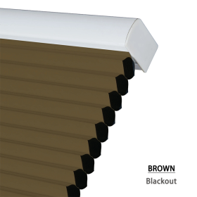 WELLSOURCE Cellular Shades  Honeycomb Blinds Blackout for Windows Bed Room, Office Custom Size (Color: BROWN, size: CONTACT US)