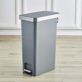 10.5G SLIM TRASH CAN- BLACK (Color: Gray)