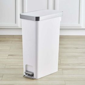 10.5G SLIM TRASH CAN- BLACK (Color: White)