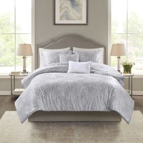 5 Piece Crushed Velvet Comforter Set (Color: as Pic)