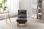 COOLMORE living room Comfortable rocking chair with Footrest/Headrest living room chair Beige