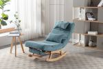 COOLMORE living room Comfortable rocking chair with Footrest/Headrest living room chair Beige