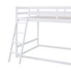 Full over Full Bunk Bed with Ladder, Slide and Shelves